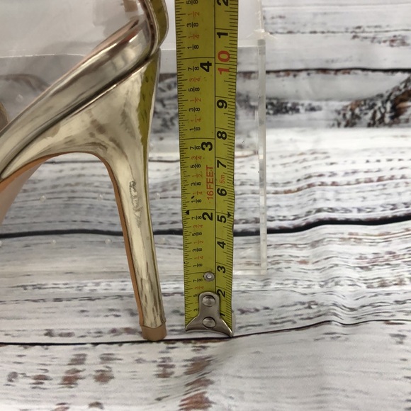 Miss Heel Clear and Gold Heels - Picture 12 of 12